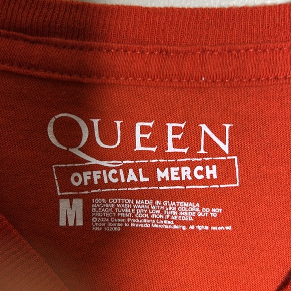 QUEEN Band Official Merchandise Tee Shirt Adult Size Medium Orange Graphic Rock - Picture 4 of 9